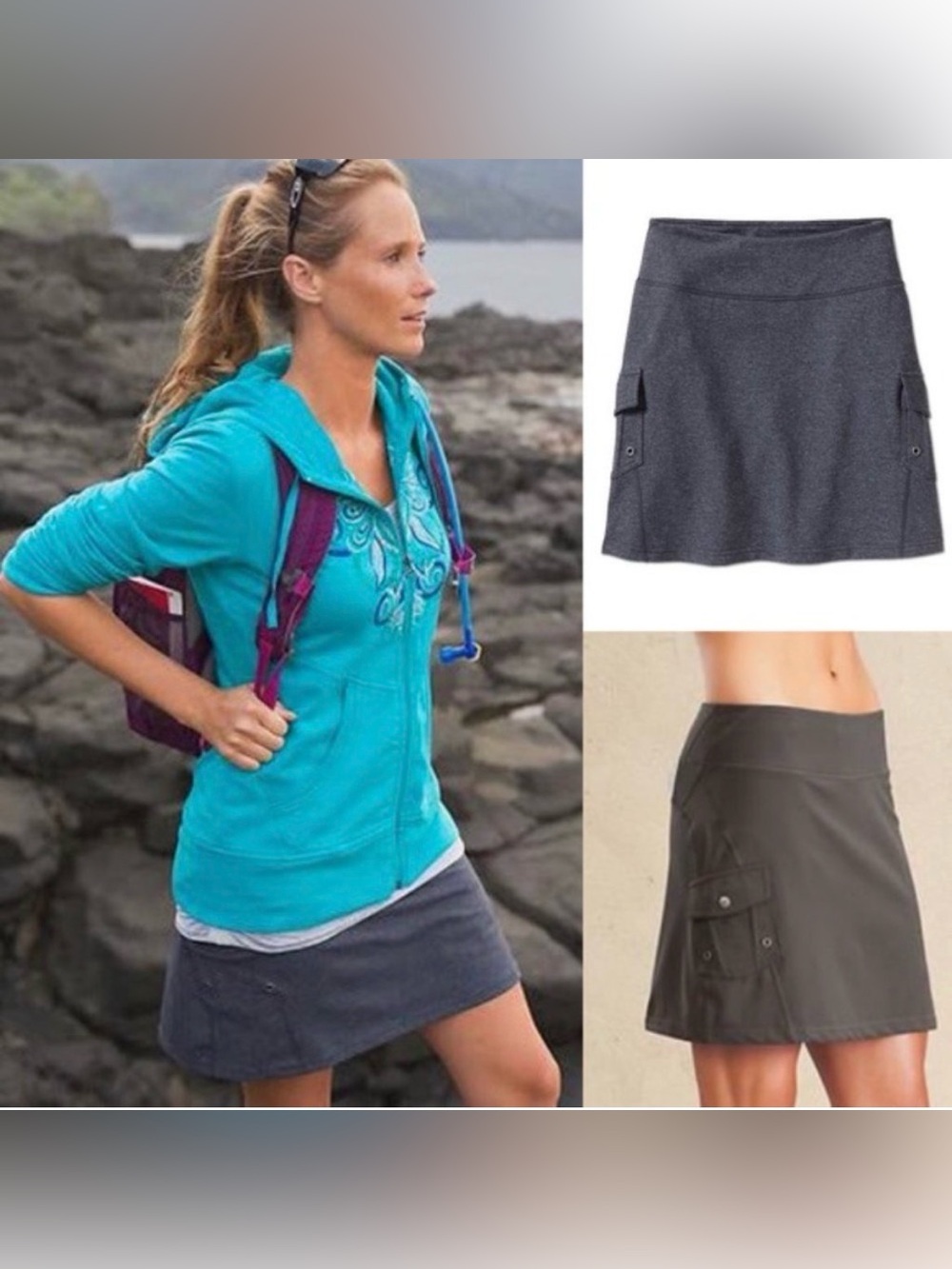Athleta Gray Cargo Skort
